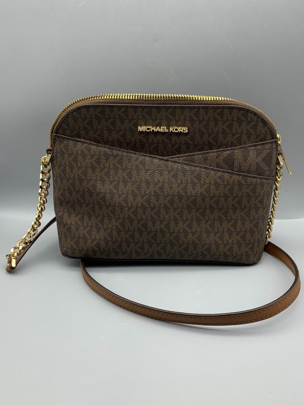 Michael Kors Crossbody Signature MK Dome Purse with Adjustable Strap